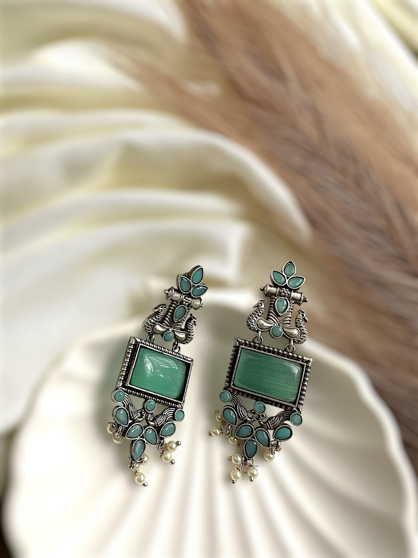 Peacock Bloom Earrings