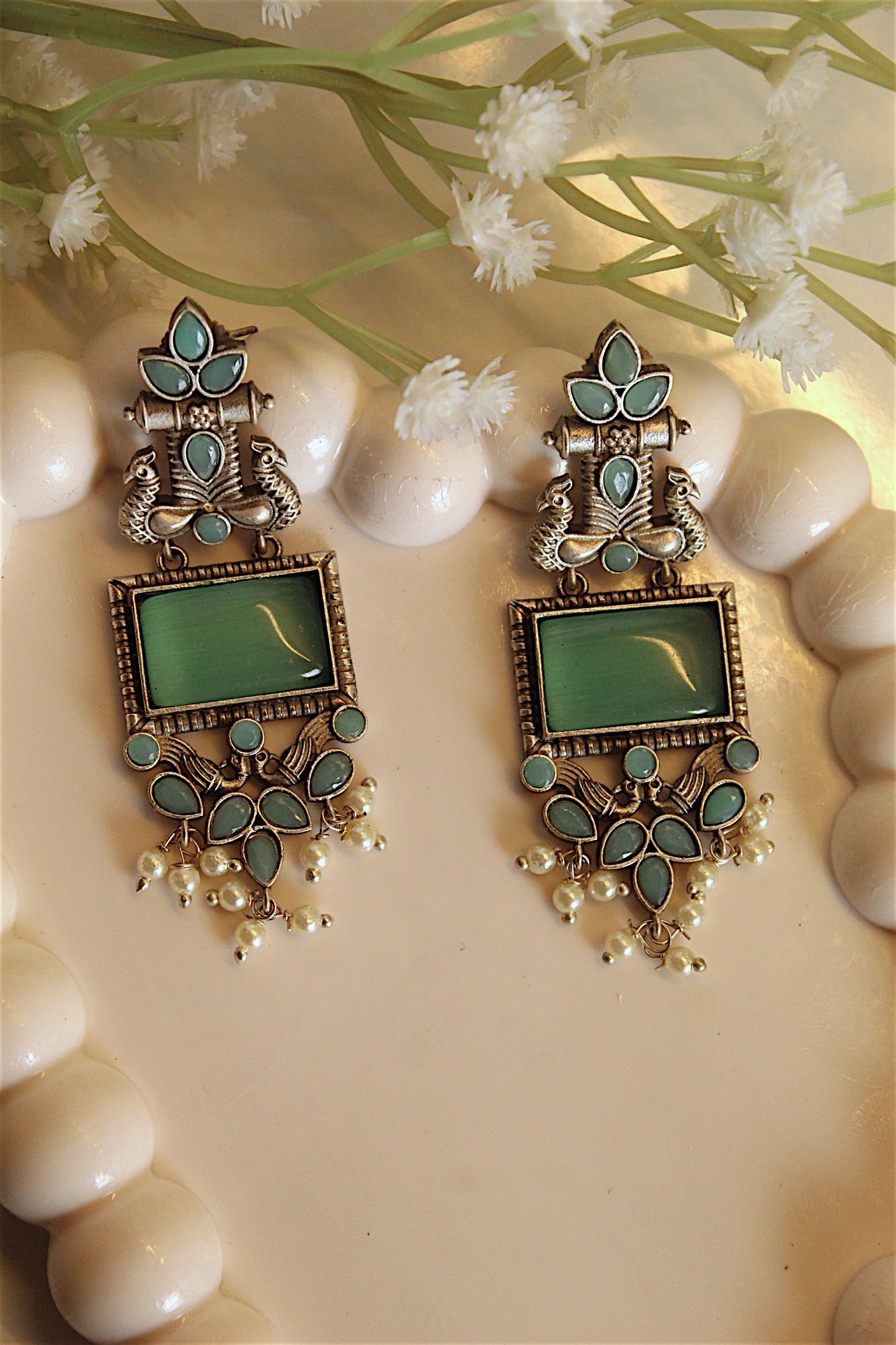 Peacock Bloom Earrings