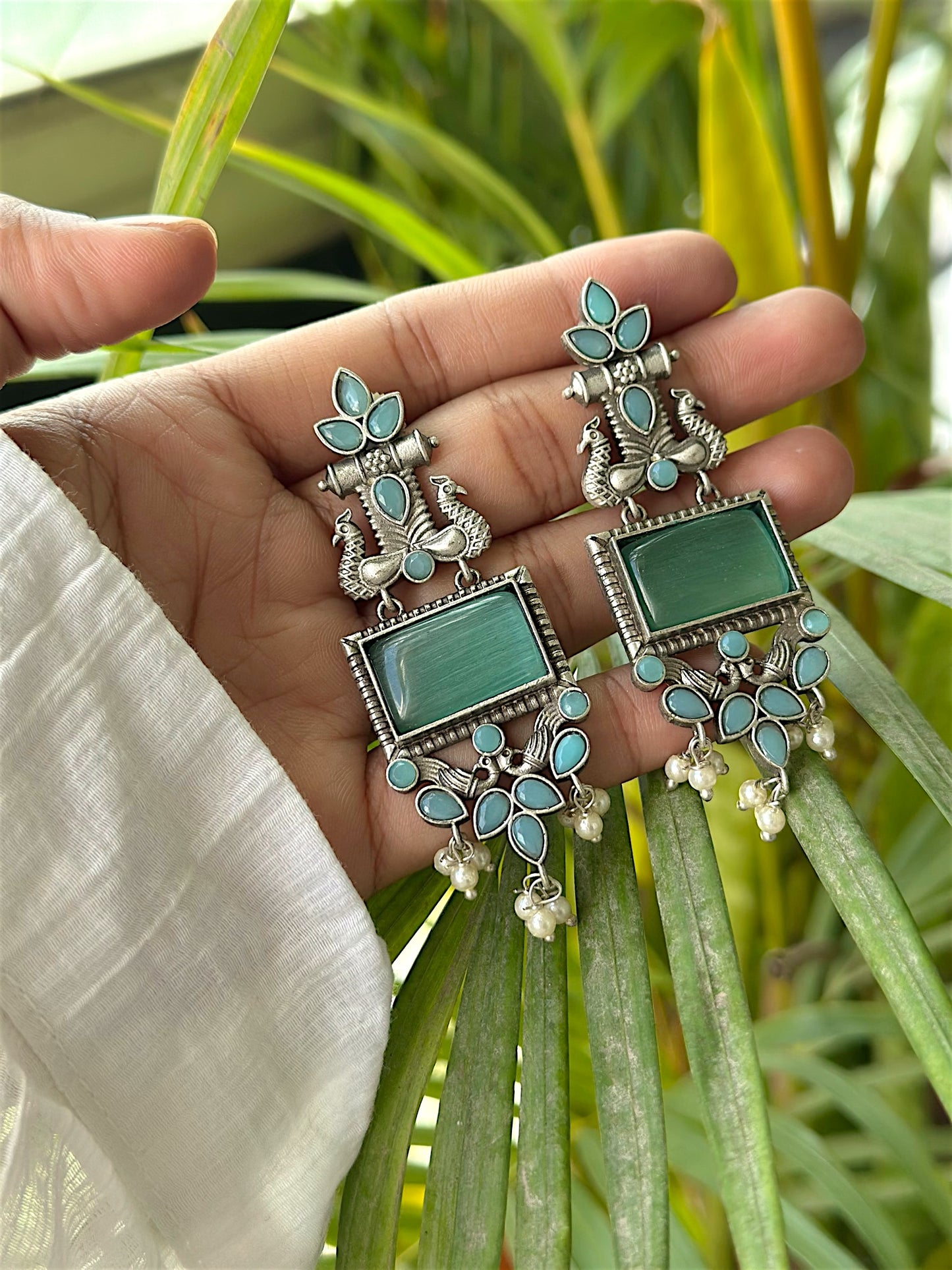 Peacock Bloom Earrings