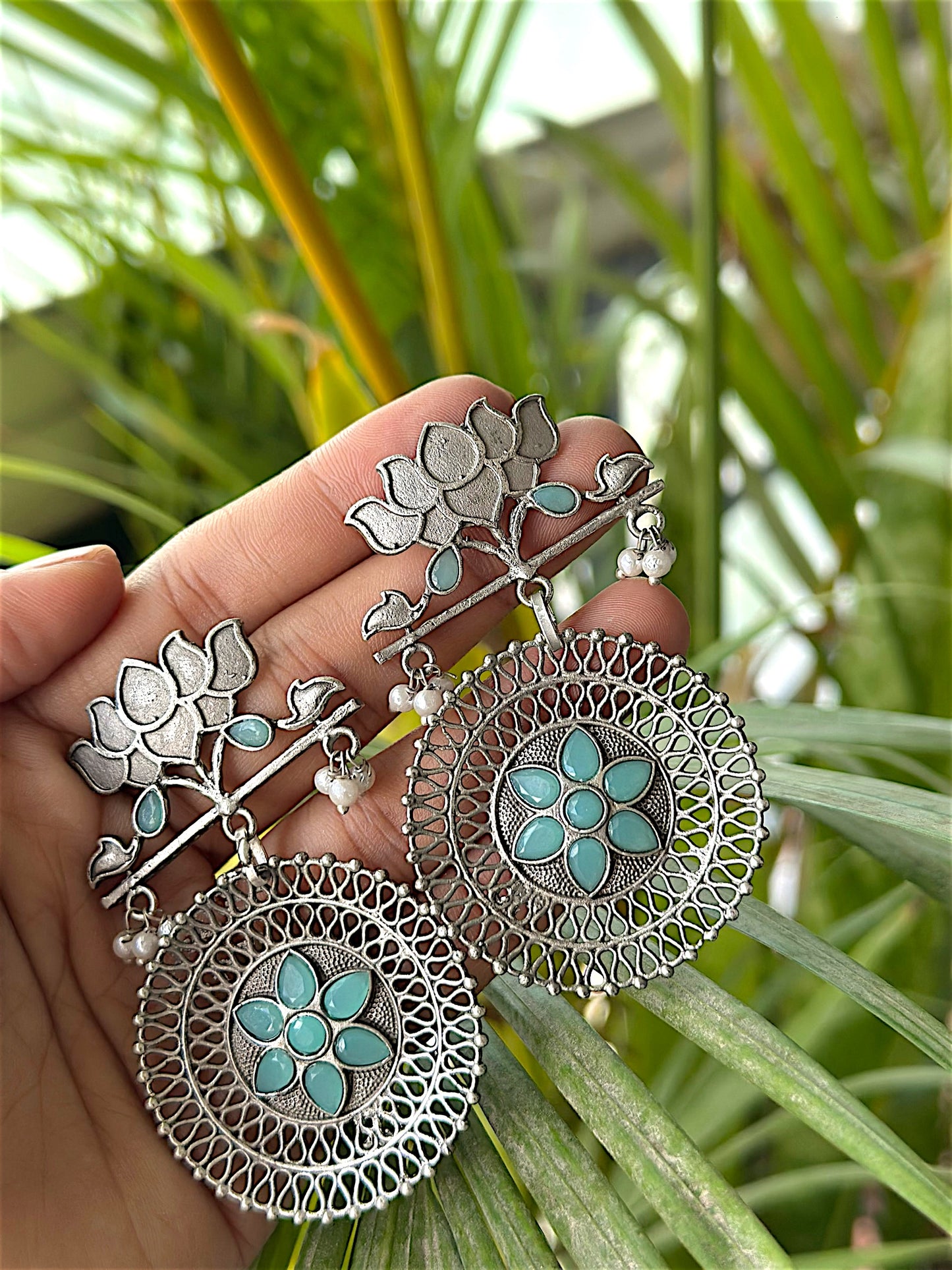 Lotus Bloom Filigree Earrings