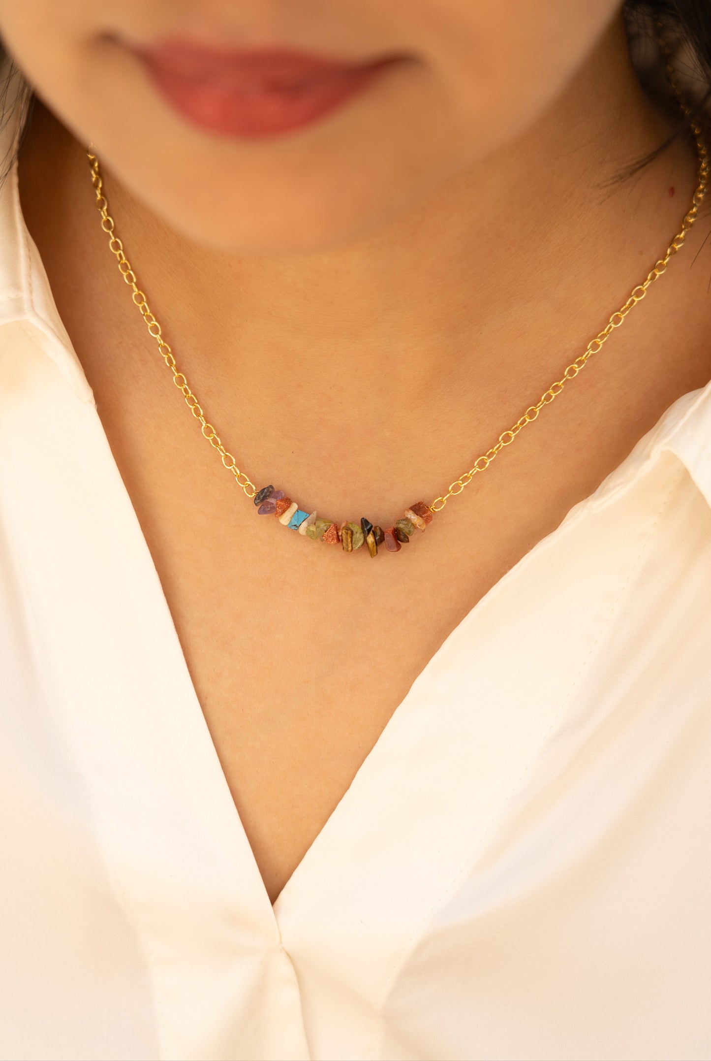 Bohemian Multi-Gemstone Layered Necklace Set
