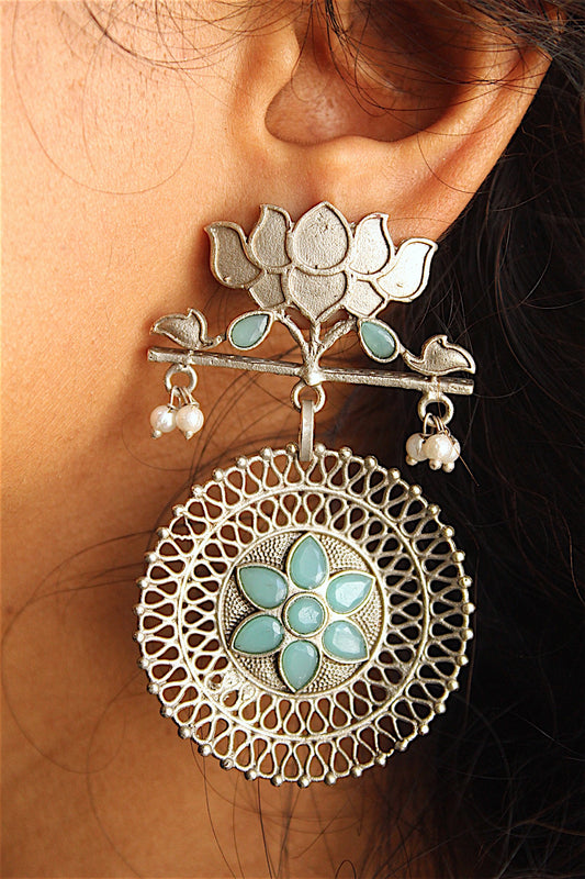 Lotus Bloom Filigree Earrings